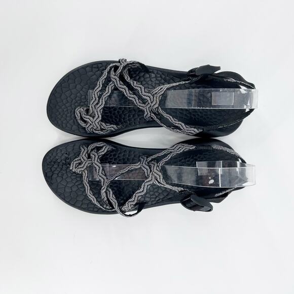 Chaco Updraft EcoTread X2 Outdoor Gray Waves Sandals Toe Loop Womens Size 9 - Picture 8 of 12